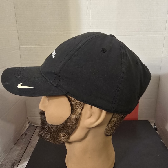 CAP LEGACY DRI-FIT GOLF NIKEGOLF ADJUSTABLE TRINITYRAIL BLACK WHITE - Picture 2 of 7